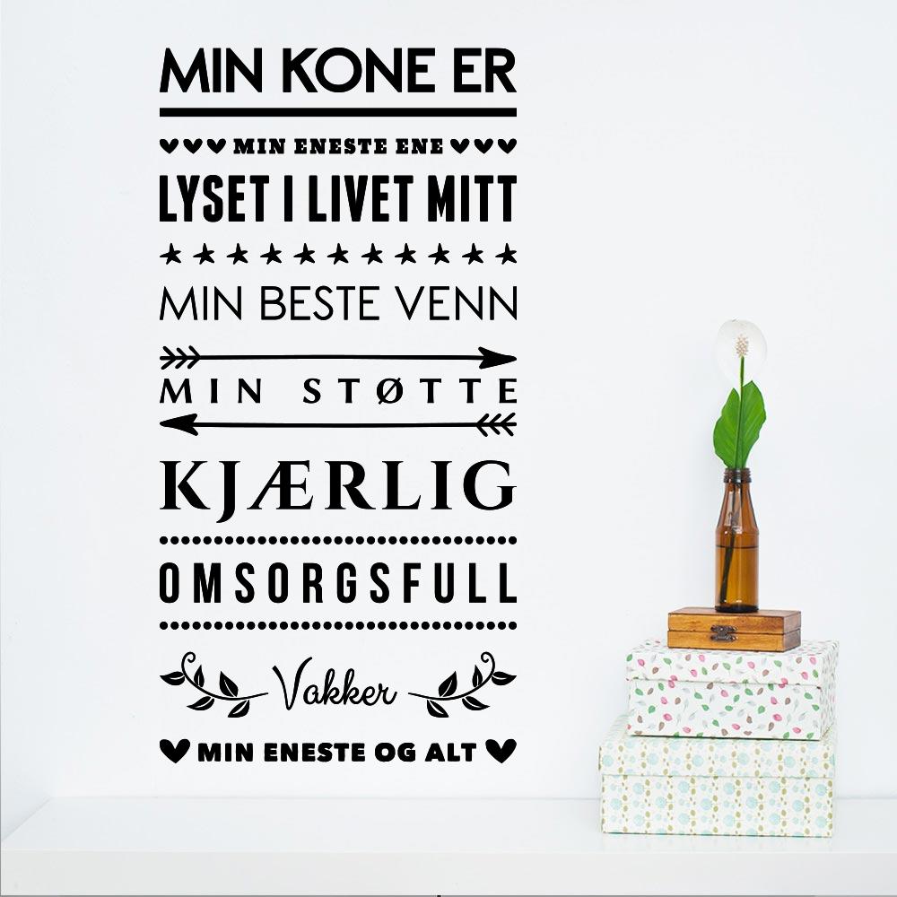 Min kone wallsticker → Fra kun 244.3 kr! kone 1000x1000 bilde Min kone wallsticker → Fra kun 244.3 kr! bilde